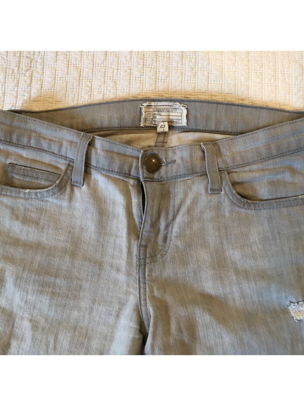 Anthropologie Current/Elliott Gray Denim Stiletto Jeans, Size 26 - Picture 5 of 16